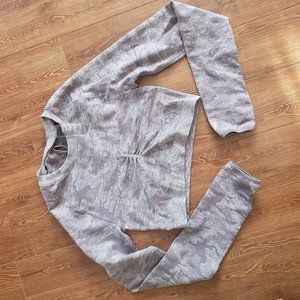 Gymshark Camo Seamless Long Sleeve Crop top